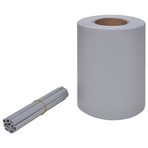 vidaXL dārza aizslietnis, PVC, 70x0,19 m, gai&scaron;i pelēks