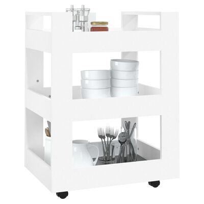 vidaXL virtuves ratiņi, balti, 60x45x80 cm, inženierijas koks