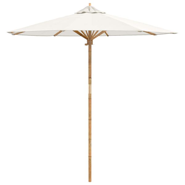 vidaXL Dārza parasols Krēmkrāsas &Oslash; 270 x 260 cm Bambuss