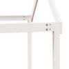 vidaXL divstāvu gulta ar jumtu, balta, 75x190 cm, priedes masīvkoks