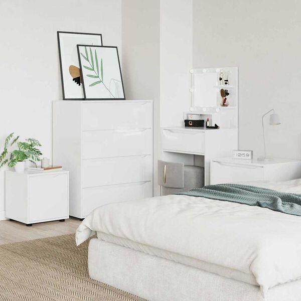 vidaXL Vannas istabas skapītis Augsta spīduma baltā krāsa