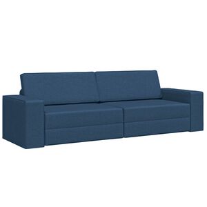vidaXL Dīvāngulta Tums zils 245 x 78 x 77 cm audums
