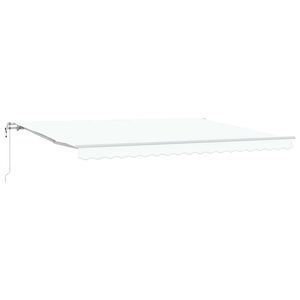 vidaXL Nolokāms markīze Balts 450 &times; 350 cm Audums un alumīnijs