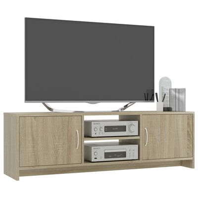 vidaXL TV skapītis, 120x30x37,5 cm, ozolkoka krāsā, skaidu plāksne