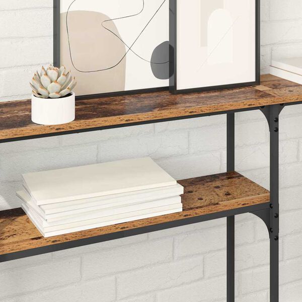 vidaXL Konsolesgalds Vecs koks 145x22.5x75cm Inženierijas koks