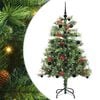 vidaXL Mākslīgā Ziemassvētku eglīte Zaļa 150 cm PVC un metāls