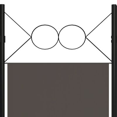 vidaXL 4-paneļu istabas aizslietnis, antracītpelēks, 160x180 cm