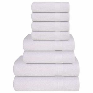 vidaXL 8 daļu dvieļu komplekts, FROGN, balts, 360 g/m&sup2;