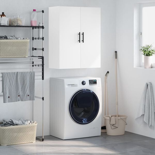 vidaXL sienas skapītis, balts, 69,5x34x90 cm