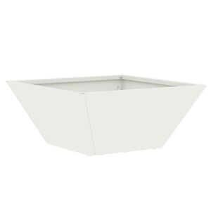 vidaXL Dārza stādītājs Balts 35 x 35 x 15 cm Auksti velmēta tērauds