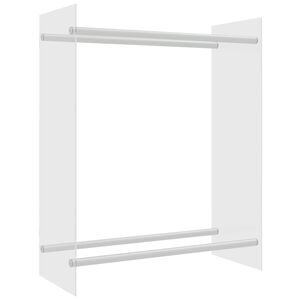 vidaXL malkas uzglabā&scaron;anas statīvs, caurspīdīgs, 80x35x100 cm, stikls