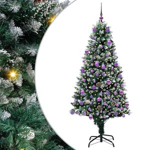 vidaXL Mākslīgā Ziemassvētku eglīte su 300 LED ar statīvu Zaļa 180 cm