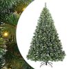 vidaXL Mākslīgā Ziemassvētku eglīte su 300 LED Zaļa 240 cm PE un PVC