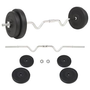 vidaXL svaru stieņu komplekts, 30 kg