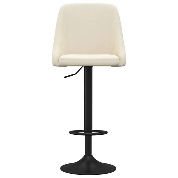 vidaXL bāra krēsli, 2 gab., krēmkrāsas samts