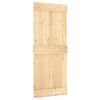 vidaXL Slīdo&scaron;ās durvis NARVIK Dabiska un melna 85 x 210 cm (213,5 cm)