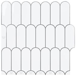 vidaXL Pūka flīze 50 gab. Balta pelēka 30 x 30 cm Poliuretāns un PET