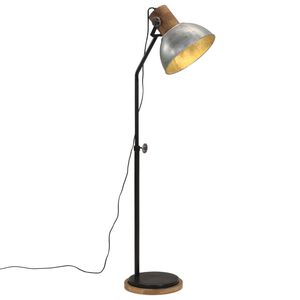 vidaXL grīdas lampa 25 W vintāžas sudraba krāsa 30x30x100-150cm E27