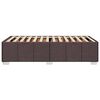 vidaXL gultas rāmis bez matrača, tum&scaron;i brūns, 90x190 cm, audums