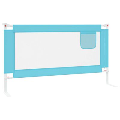 vidaXL bērnu gultas aizsargbarjera, zila, 150x25 cm, audums