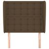 vidaXL galvgalis ar malām, 83x23x118/128 cm, tum&scaron;i brūns audums