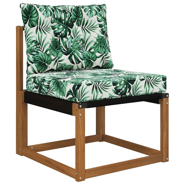 vidaXL Āra dīvāna spilvens 2 pcs Lapu raksts Poliesters