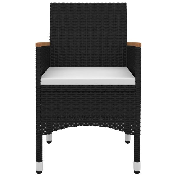 vidaXL 5-daļīgs dārza mēbeļu komplekts, PE rotangpalma, stikls