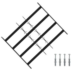 vidaXL Dro&scaron;ības restes logiem ar 4 &scaron;ķērsbāriem 3 gab. 43-74 cm