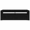 vidaXL Televizora skapī&scaron;a ar LED Melns ozolkoks 120 x 35 x 40 cm