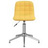 vidaXL grozāmi virtuves krēsli, 2 gab., dzeltens audums