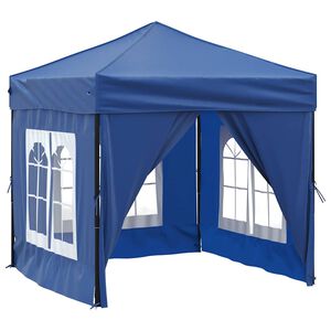 vidaXL saliekama nojume ar sienām, zila, 2x2 m
