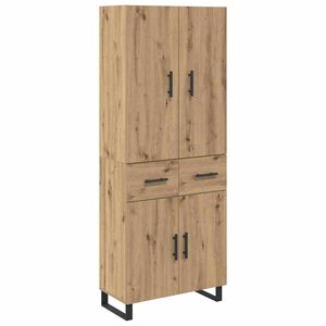 vidaXL Augstais skapītis 2 pcs Artisānā ozols 69,5 x 34 x 180 cm