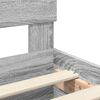 vidaXL Gultas rāmis Pelēks Sonoma 120 x 200 cm Inženierijas koks