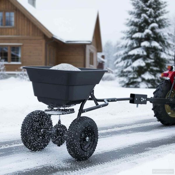 vidaXL Izsēvējs Melns 53 x 108 x 74 cm PVC un tērauds