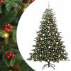 vidaXL Mākslīgā Ziemassvētku eglīte su 300 LED ar statīvu Zaļa 180 cm