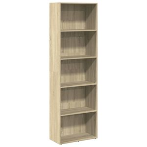 vidaXL grāmatu plaukts, ozola krāsa, 60x30x189 cm, inženierijas koks