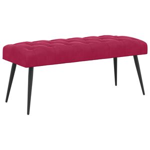 vidaXL Sols ar pogām Vīna sarkans 110 x 40 x 46 cm Samts