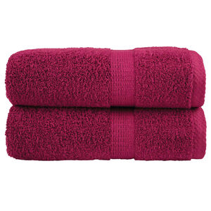 vidaXL augstākās kvalitātes dvieļi, 2 gab., bordo, 30x30 cm, 600 g/m&sup2;