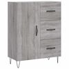vidaXL kumode, pelēka ozolkoka, 69,5x34x90 cm, inženierijas koks