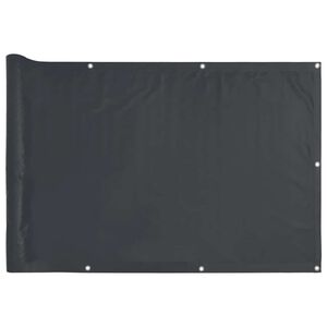vidaXL balkona aizslietnis, PVC, 400x75 cm, antracītpelēks