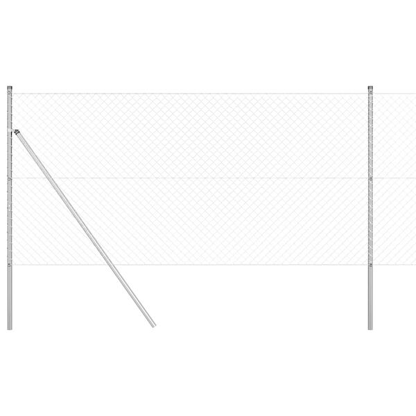 vidaXL Žoga āķis Sudraba 10 x 1,2 m (40 x 40 mm siets) Tērauds