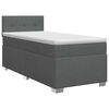 vidaXL Kontinentālā gulta ar matraci Tum&scaron;i pelēka 90 x 190cm Audums