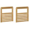 vidaXL Brokastis moduļi 2 pcs Balts 59 x 6 x 61 cm Cietā akācijas koks