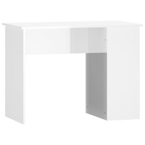 vidaXL rakstāmgalds, spīdīgi balts, 100x55x75 cm, inženierijas koks