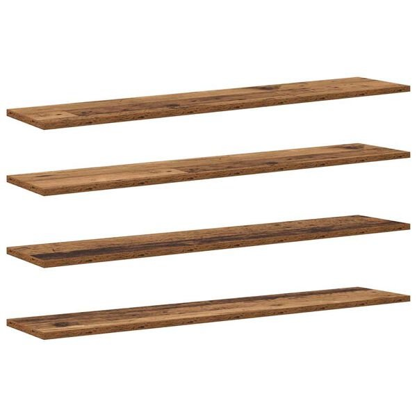 vidaXL Grāmatplaukta Paneļa 4 pcs Brūna 100 x 20 x 1,5 cm