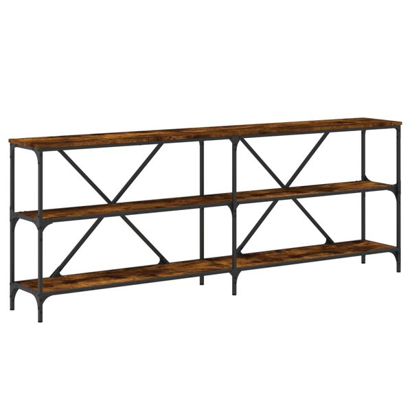 vidaXL konsoles galdiņ&scaron;, ozola krāsa, 200x30x75 cm, inženierijas koks