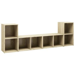 vidaXL TV plaukti, 4 gb., ozolkoka krāsa, 72x35x36,5 cm