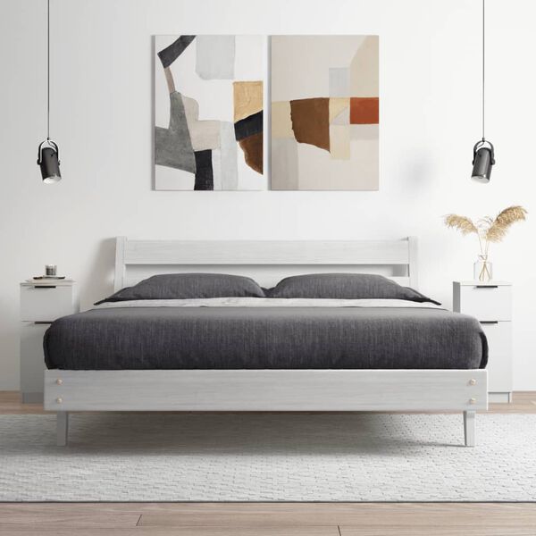 vidaXL kumodes, 2 gab., baltas, 30x30x70 cm, inženierijas koks