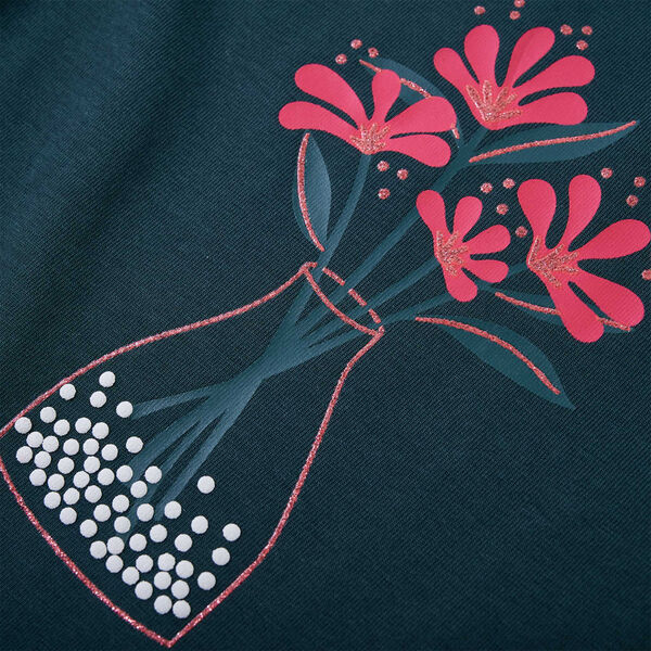 Bērnu krekls ar garām piedurknēm, tum&scaron;i zaļ&scaron;, 128