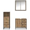 vidaXL Vannas istabas mēbeļu komplekts ar plauktu 3 pcs Artisānā ozols